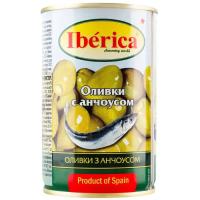 Овощная консервация Iberica Оливки фаршированные анчоусом 300 г Фото
