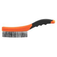 Щетка по металлу Neo Tools 4х16 рядов, прямая проволока 0.3мм, 260мм, двухком Фото