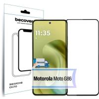 Стекло защитное BeCover Motorola Moto G86 Black Фото