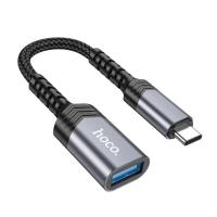 Перехідник HOCO OTG USB 3.0 AF to USB-C gray Фото