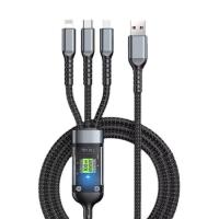 Дата кабель XoKo USB 2.0 AM to Lightning + Micro 5P + USB-C 1.2m 10 Фото