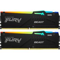 Модуль пам'яті для комп'ютера Kingston Fury (ex.HyperX) DDR5 128GB (2x64GB) 5600 MHz Beast RGB Фото