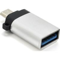 Переходник VEGGIEG USB 3.0 AF to Micro 5P M OTG silver Фото