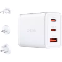 Зарядний пристрій D-Link 2xUSB-C + 1xUSB-A 65W GaN white Фото