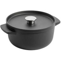 Кастрюля KitchenAid Matte Oven-to-table, чавунна з кришкою 3,3 л, чорн Фото
