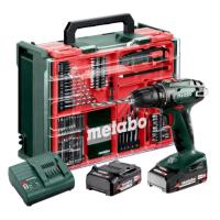 Шуруповерт Metabo BS 18 Set, 18V. 2х2Ah, 24·48Нм, 0-450·0-1600об/хв, Фото