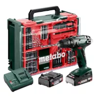 Шуруповерт Metabo BS 18 Set, 18V. 2х2Ah, 24·48Нм, 0-450·0-1600об/хв, Фото