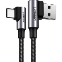 Дата кабель Ugreen USB 2.0 AM to USB-C 2.0m 3A 90° corner US176 black Фото