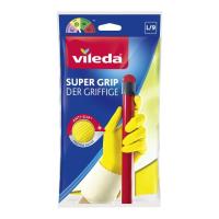 Перчатки хозяйственные Vileda Super Grip Латексные Сверхпрочные Размер L Фото