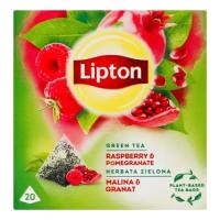 Чай Lipton зелений "Raspberry&pomegran" 20 пакетиків Фото