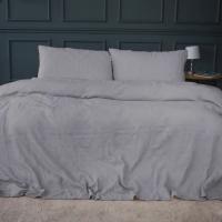 Постельное белье MirSon №20-02 Waffle Gray 2 x 160x220 семейный Евро Фото