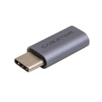 Перехідник Cabletime USB-C F to USB-C M USB 3.0 Фото