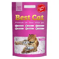 Наповнювач для туалету Best Cat Pink Flowers Силікагелевий 10 л Фото
