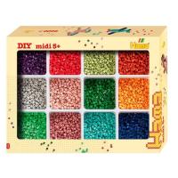 Набір для творчості Hama Midi Середній набір-сортер 9 600 шт намистин 12 ко Фото