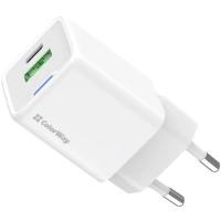 Зарядное устройство ColorWay USB-C PD20W + 1xUSB QC4.0 white Фото