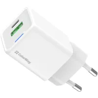 Зарядний пристрій ColorWay USB-C PD20W + 1xUSB QC4.0 white Фото