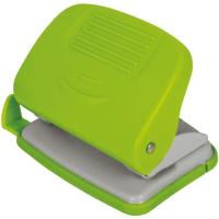 Дырокол Economix пластиковый с линейкой, до 20 листов салатовый Фото