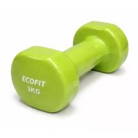 Гантель Ecofit MD2025 з вініловим покриттям 3 кг Фото