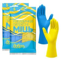 Перчатки хозяйственные Добра Господарочка Латексные Крепкие Размер S Фото