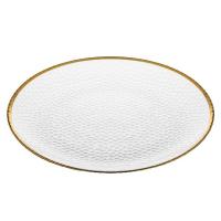 Тарелка Ardesto Dew 21см, скло, прозорий Фото