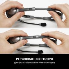 Наушники Logitech H110 Stereo Headset with 2*3pin jacks Фото 2