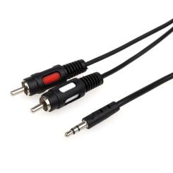 Кабель мультимедийный Atcom 3.5mm M to 2xRCA M 1.8m Фото