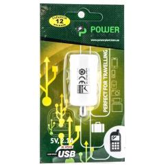 Зарядное устройство PowerPlant 1*USB, 2.1A Фото 1
