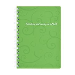 Блокнот Buromax spiral side, А6, 80sheets, Barocco, square, green Фото