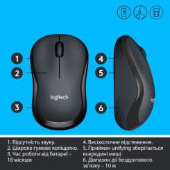 Мышка Logitech M220 Silent Grey Фото 5