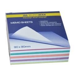 Бумага для заметок Buromax Zebra JOBMAX 90х90х30мм, glued Фото