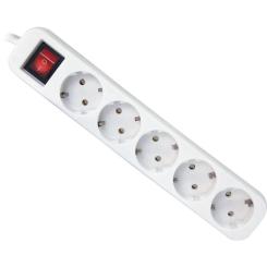 Сетевой удлинитель Defender S518 1.8 m 5 роз switch white Фото