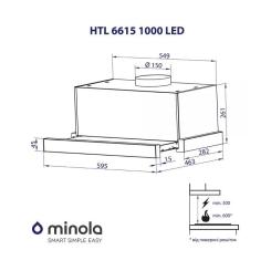 Вытяжка кухонная Minola HTL 6615 I 1000 LED Фото 9