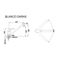 Смеситель Blanco DARAS silgr.КОФЕ Фото 1
