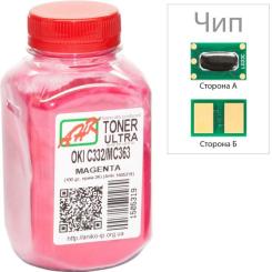 Тонер AHK OKI C332/MC363, 100г Magenta+chip Фото