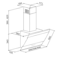 Вытяжка кухонная Eleyus Focus 700 60 IS+BL Фото 11
