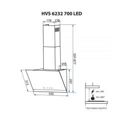 Вытяжка кухонная Minola HVS 6232 BL/INOX 700 LED Фото 10
