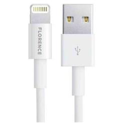 Зарядное устройство Florence 1USB 2A + Lightning cable white Фото 3