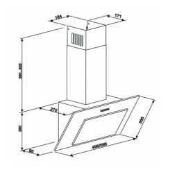 Вытяжка кухонная Eleyus VERTICAL 700 60 BL Фото 7