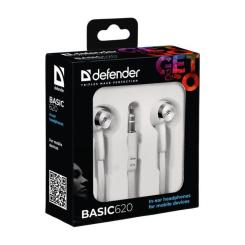 Наушники Defender Basic-620 White Фото 1