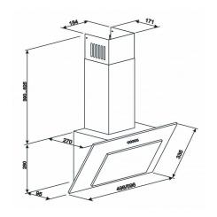 Вытяжка кухонная Eleyus VERTICAL 1000 60 WH Фото 11