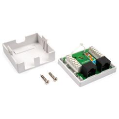 Компьютерная розетка Vinga RJ45x2 UTP cat.5e 8P8C Фото 3