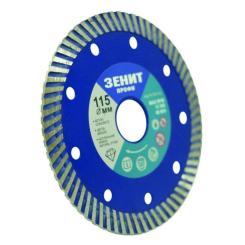 Диск пильный Зеніт "ПРОФІ" алмазный ТУРБО 115?10 мм Фото 1