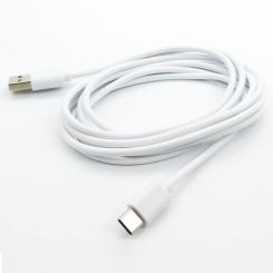 Дата кабель Dengos USB 2.0 AM to USB-C 2.0m white Фото