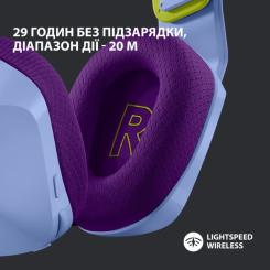 Наушники Logitech G733 Lightspeed Wireless RGB Gaming Headset Lilac Фото 2