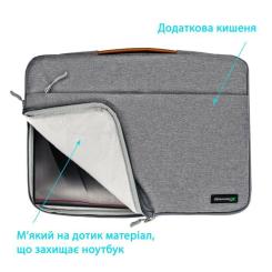 Чехол для ноутбука Grand-X 14'' SLX Grey Фото 3