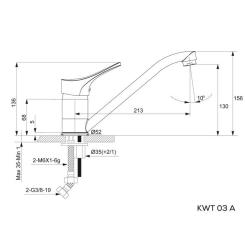 Смеситель Kernau KWT 03A PURE WHITE Фото 1