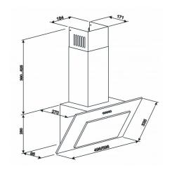 Вытяжка кухонная Eleyus VERTICAL 1000 50 BG Фото 11