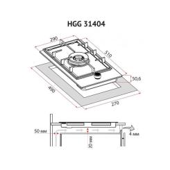 Варочная поверхность Perfelli HGG 31404 BL Фото 10