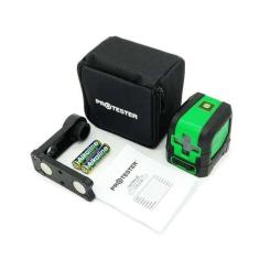 Лазерный нивелир Protester 2 линии, 1H/1V зеленый луч Фото 2