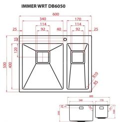 Мойка кухонная Weilor IMMER WRT DB6050 Фото 7